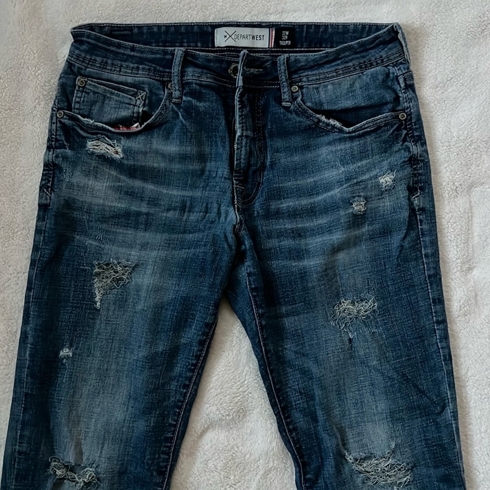 Buckle Depart West Trouper Ripped Jeans medium wash